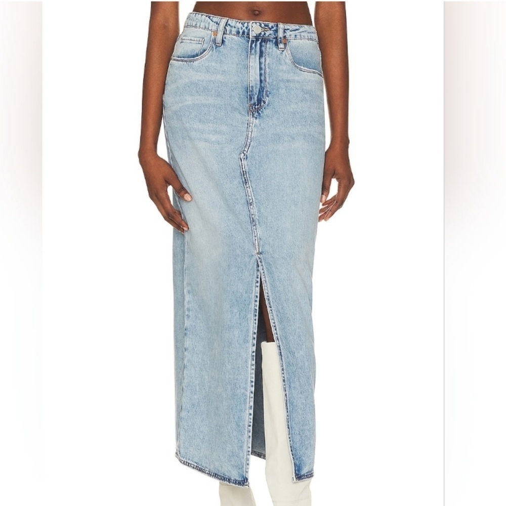 BLANK NYC Denim Maxi Skirt Midrise